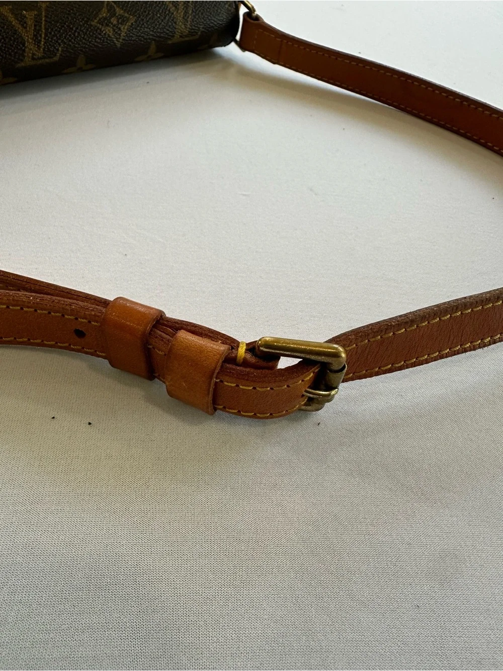 Louis Vuitton Musette Tango Monogram Canvas with Brown Leather